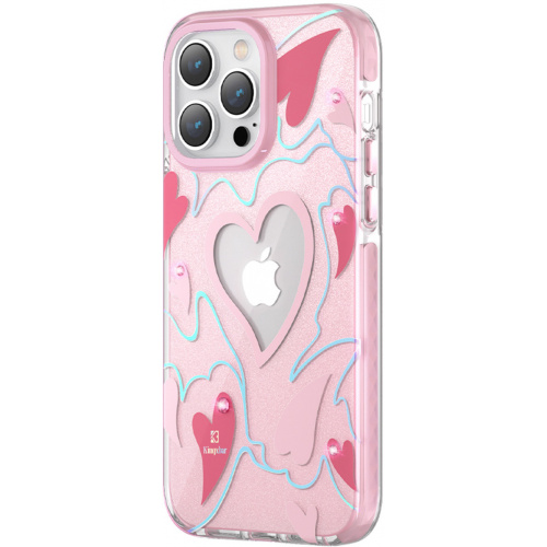 Kingxbar Distributor - 6959003508379 - KGX529 - Kingxbar Heart Star Apple iPhone 14 Pro pink heart - B2B homescreen