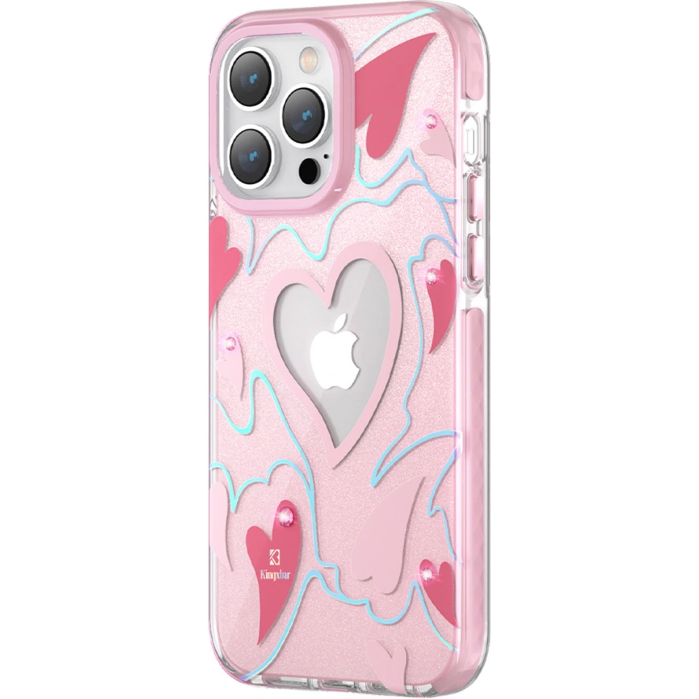 Hurtownia GSM - Etui Kingxbar Heart Star Apple iPhone 14 Pro růžové srdce - KGX529 - {ean13} - Hurt