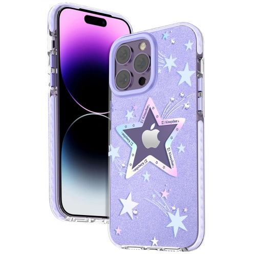 Etui Kingxbar Heart Star Apple iPhone 14 Pro purple star