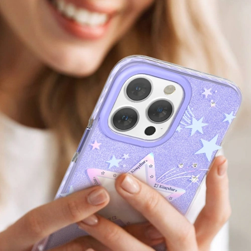 Etui Kingxbar Heart Star Apple iPhone 14 Pro purple star