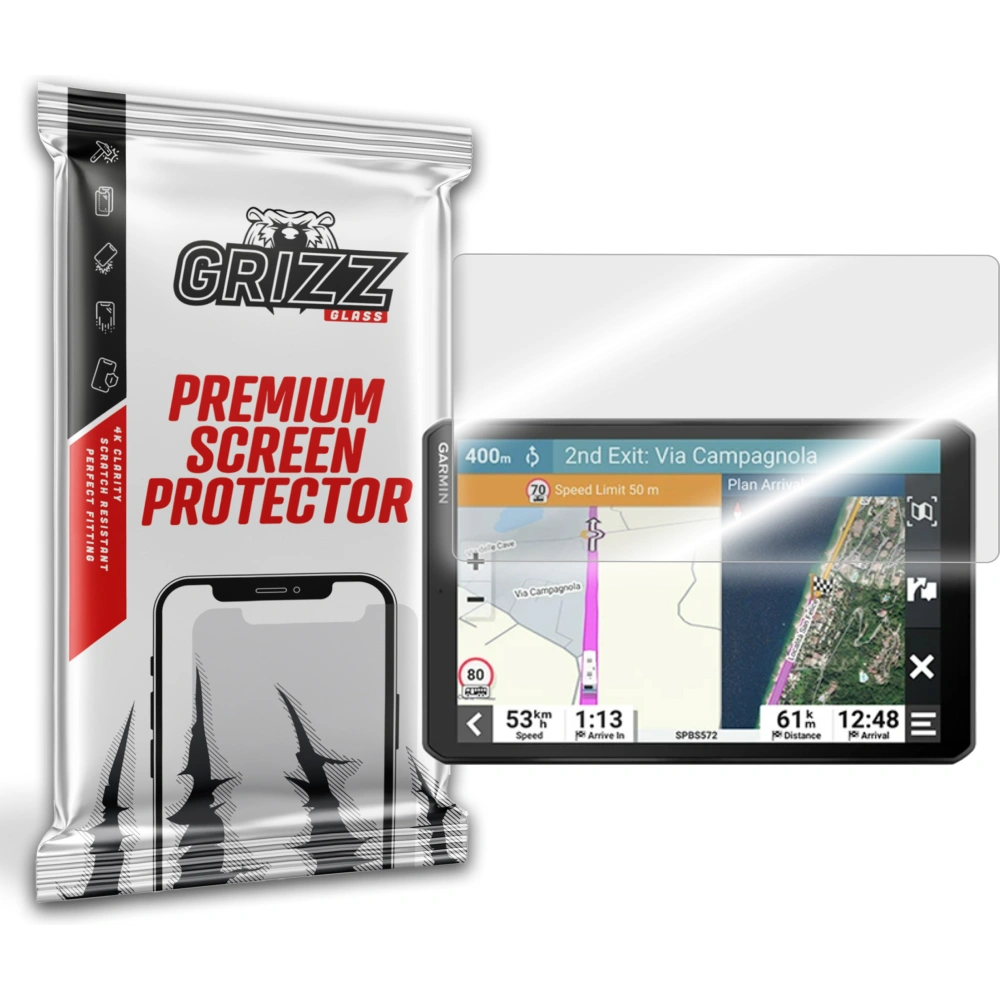 Hibrid üveg GrizzGlass HybridGlass a Garmin Camper 895-hez