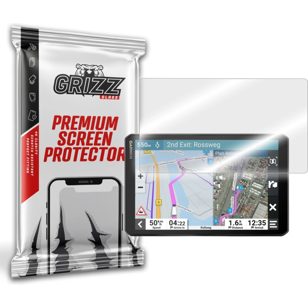 Hibrid üveg GrizzGlass HybridGlass a Garmin dezl LGV810-hez