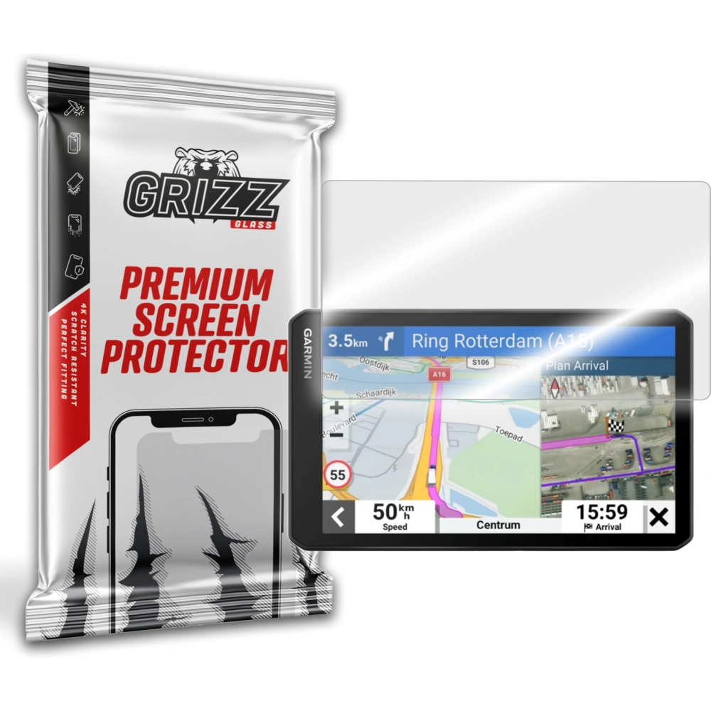 Hybriertes Glas GrizzGlass HybridGlass für Garmin dezl LGV710