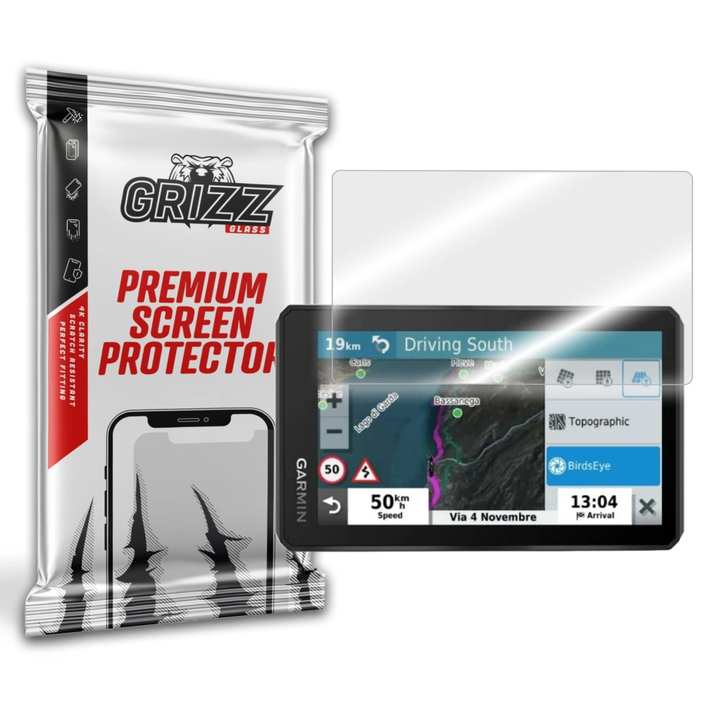 Hybriertes Glas GrizzGlass HybridGlass für Garmin zumo XT