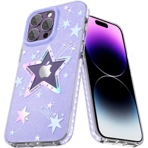 Hurtownia GSM - Etui Kingxbar Heart Star Apple iPhone 14 Plus / 15 Plus fialová hvězda - KGX533 - {ean13} - Hurt