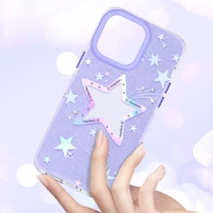 Hurtownia GSM - Etui Kingxbar Heart Star Apple iPhone 14 Plus / 15 Plus fialová hvězda - KGX533 - {ean13} - Hurt