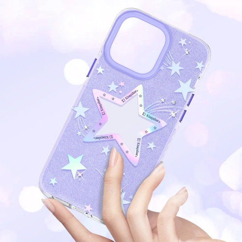 Etui Kingxbar Heart Star Apple iPhone 14 Plus / 15 Plus purple star