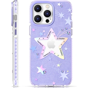 Hurtownia GSM - Etui Kingxbar Heart Star Apple iPhone 14 Plus / 15 Plus fialová hvězda - KGX533 - {ean13} - Hurt