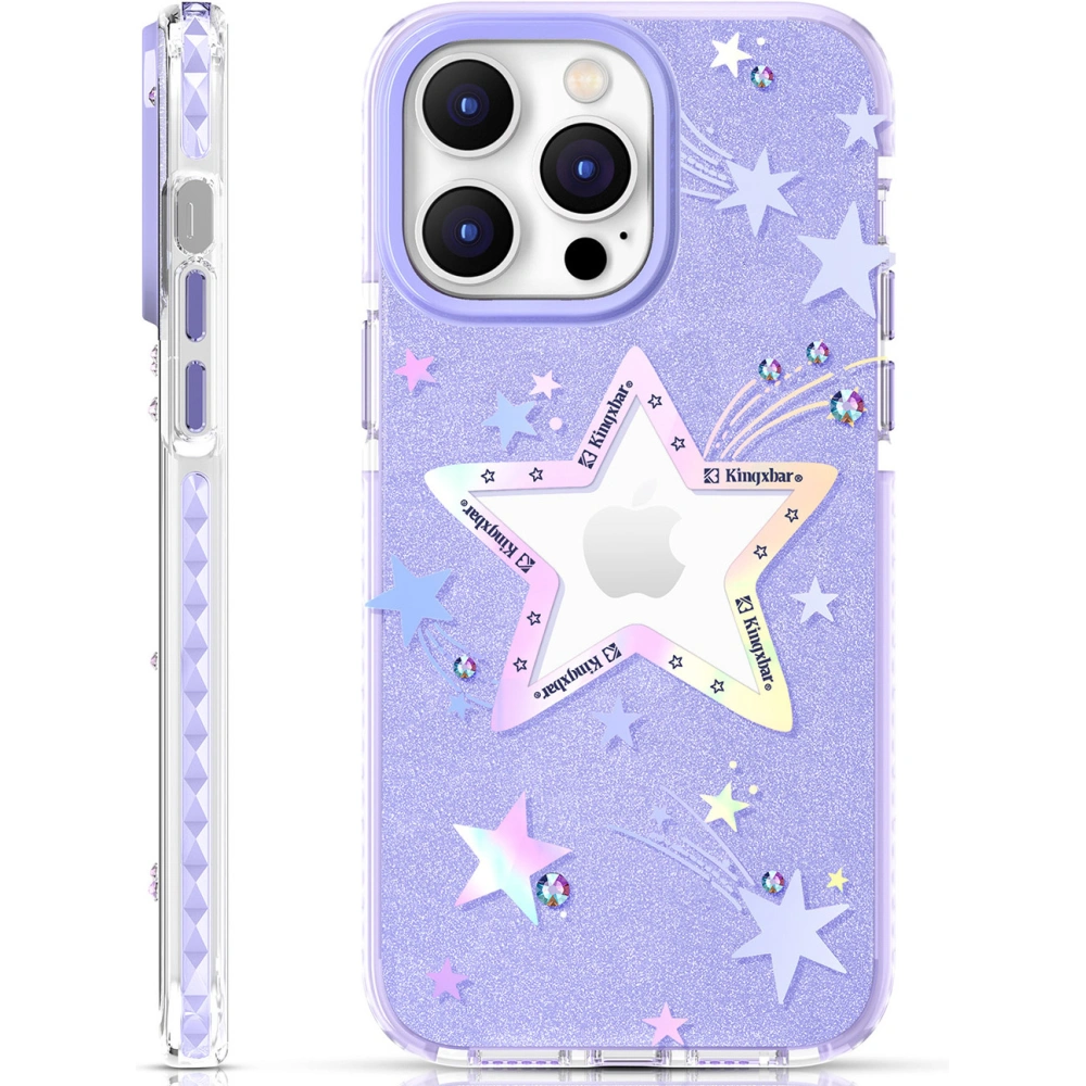 Hurtownia GSM - Etui Kingxbar Heart Star Apple iPhone 14 Plus / 15 Plus stea violetă - KGX533 - {ean13} - Hurt