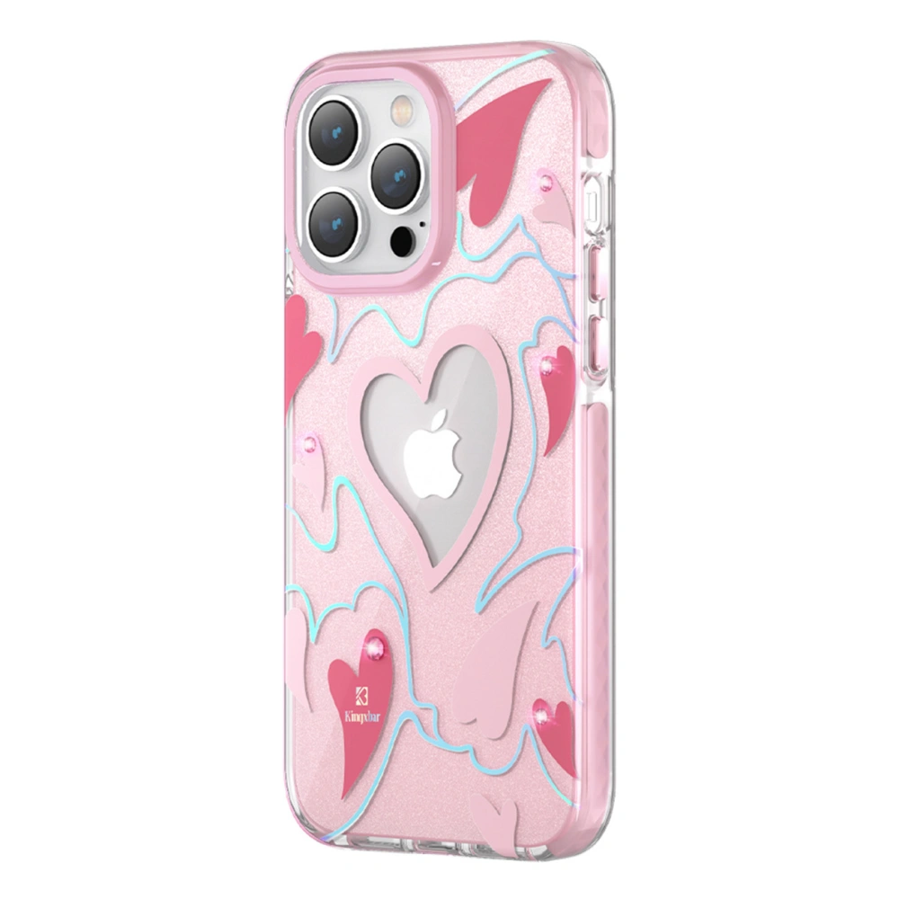 Hurtownia GSM - Etui Kingxbar Heart Star Apple iPhone 14 Pro Max růžové srdce - KGX535 - {ean13} - Hurt