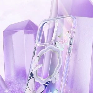 Hurtownia GSM - Etui Kingxbar Butterfly MagSafe Apple iPhone 14 fioletowe - KGX537 - {ean13} - Hurt