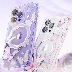 Hurtownia GSM - Etui Kingxbar Butterfly MagSafe Apple iPhone 14 fioletowe - KGX537 - {ean13} - Hurt