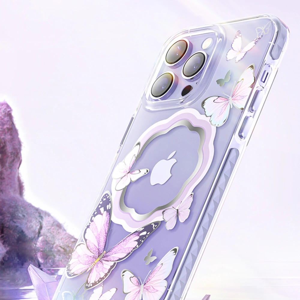 Hurtownia GSM - Etui Kingxbar Butterfly MagSafe Apple iPhone 14 niebieskie - KGX539 - {ean13} - Hurt