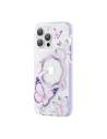 Etui Kingxbar Butterfly MagSafe Apple iPhone 14 Pro fialové