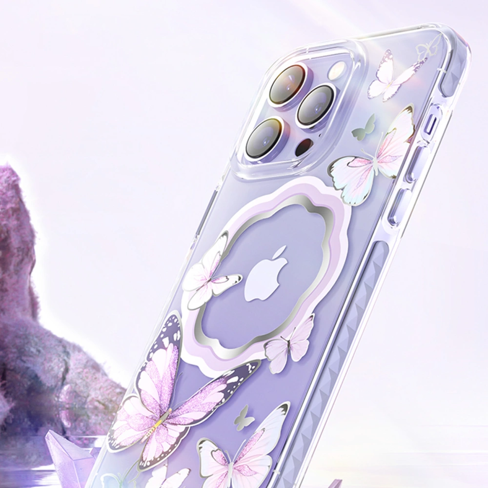 Hurtownia GSM - Etui Kingxbar Butterfly MagSafe Apple iPhone 14 Pro lila - KGX540 - {ean13} - Hurt