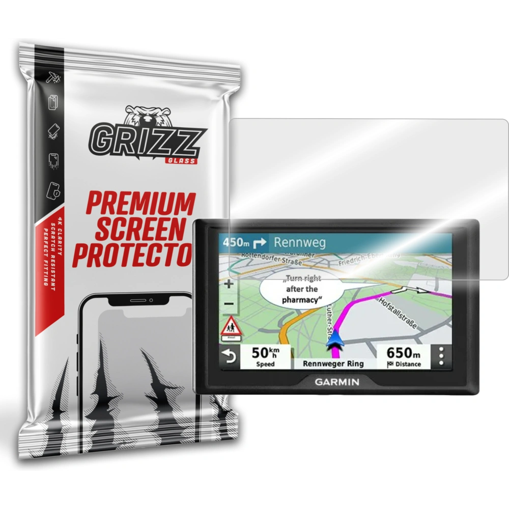 Hibrid üveg GrizzGlass HybridGlass a Garmin Drive 52 Traffic-hoz