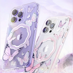Hurtownia GSM - Etui Kingxbar Butterfly MagSafe Apple iPhone 14 Plus / 15 Plus růžové - KGX544 - {ean13} - Hurt