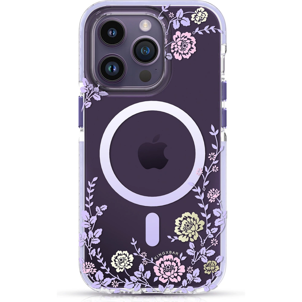 Hurtownia GSM - Etui Kingxbar Flora MagSafe Apple iPhone 14 peony - KGX549 - {ean13} - Hurt