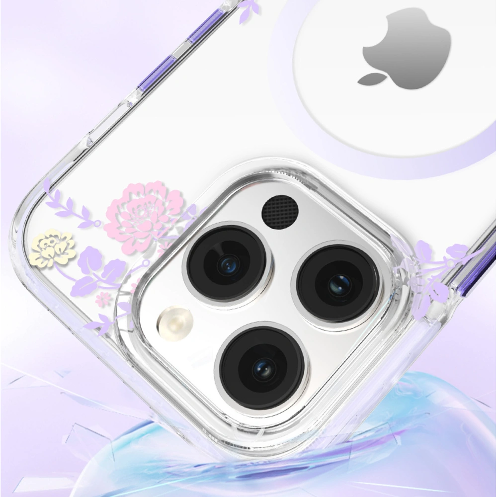 Hurtownia GSM - Etui Kingxbar Flora MagSafe Apple iPhone 14 peony - KGX549 - {ean13} - Hurt