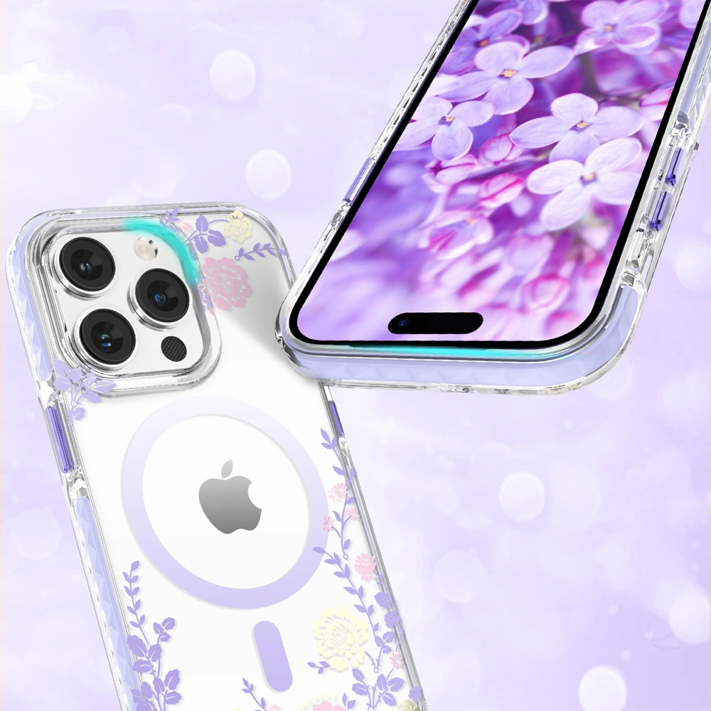Hurtownia GSM - Etui Kingxbar Flora MagSafe Apple iPhone 14 peony - KGX549 - {ean13} - Hurt