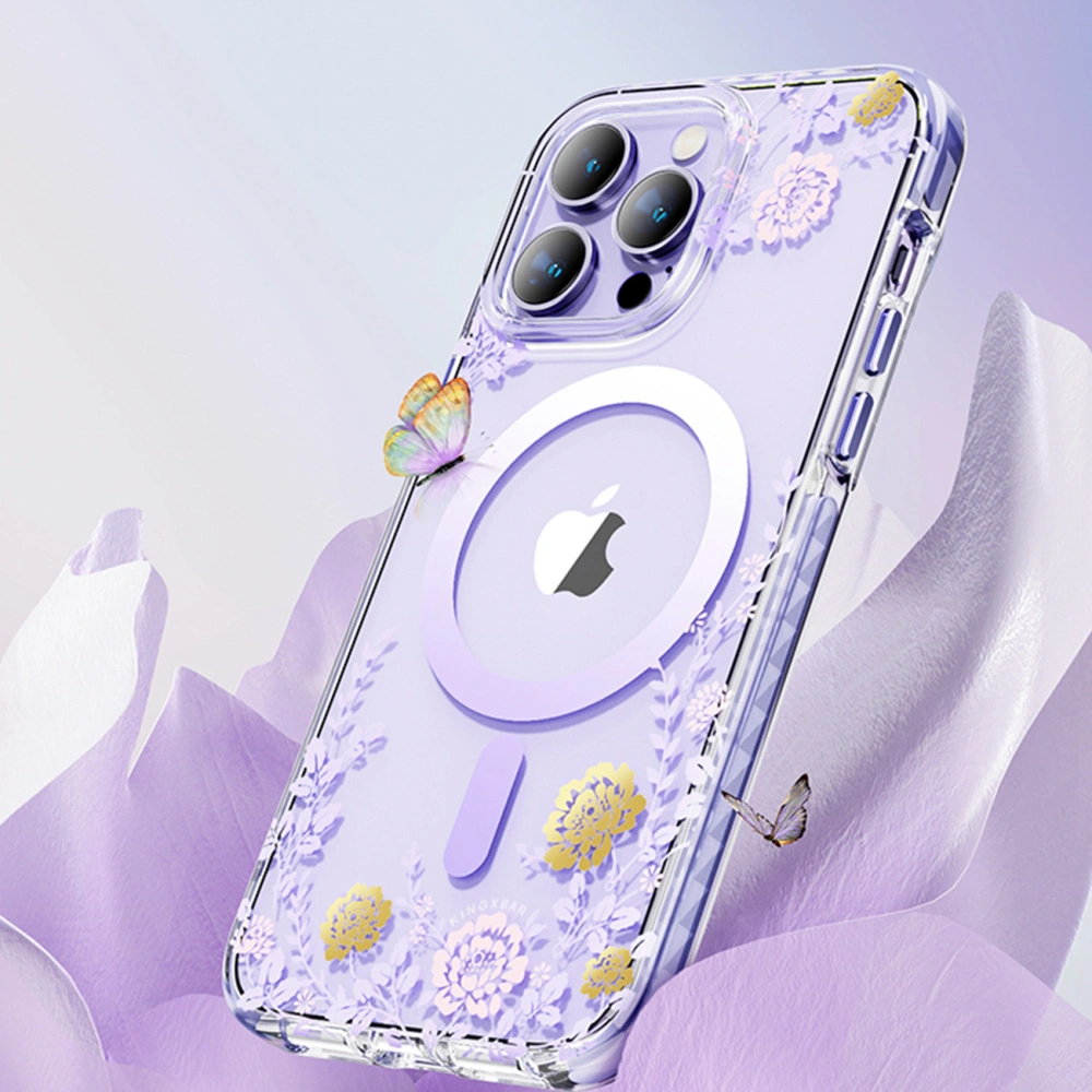 Hurtownia GSM - Case Kingxbar Flora MagSafe Apple iPhone 14 Pfingstrose - KGX549 - {ean13} - Hurt
