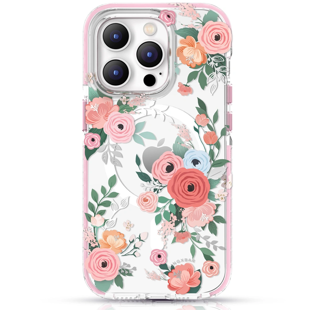 Hurtownia GSM - Etui Kingxbar Flora MagSafe Apple iPhone 14 rose - KGX550 - {ean13} - Hurt