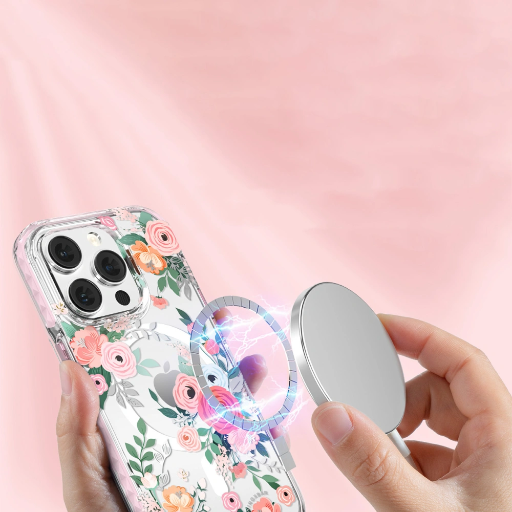 Hurtownia GSM - Etui Kingxbar Flora MagSafe Apple iPhone 14 rose - KGX550 - {ean13} - Hurt