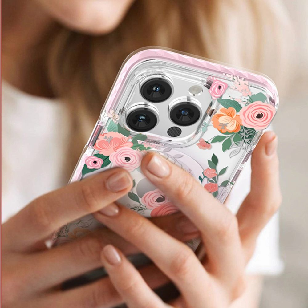 Hurtownia GSM - Etui Kingxbar Flora MagSafe Apple iPhone 14 rose - KGX550 - {ean13} - Hurt