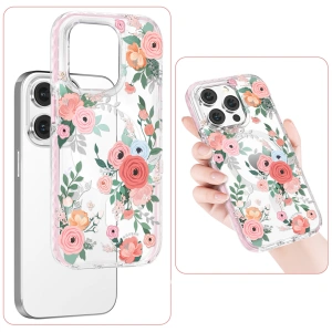Hurtownia GSM - Etui Kingxbar Flora MagSafe Apple iPhone 14 rose - KGX550 - {ean13} - Hurt