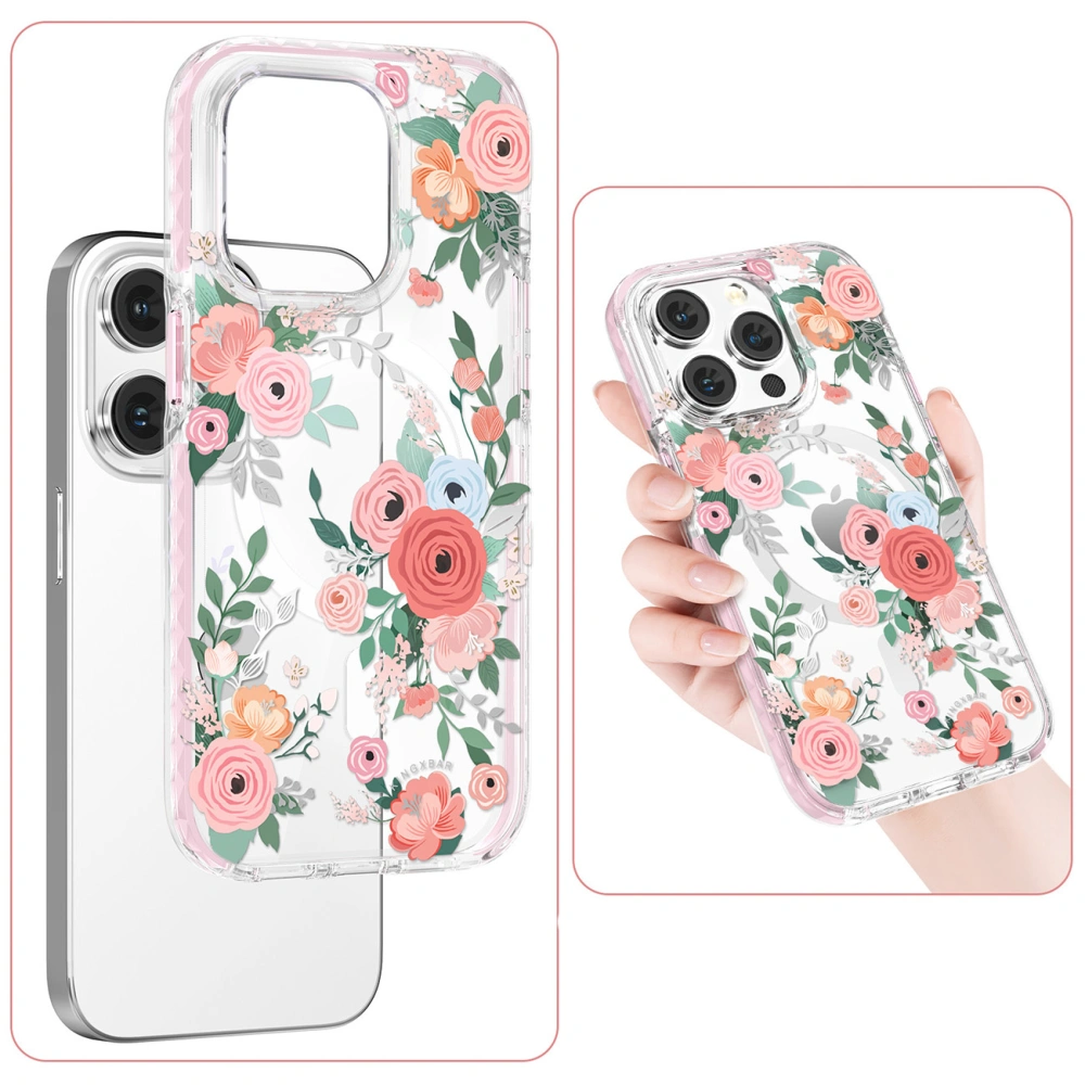 Hurtownia GSM - Etui Kingxbar Flora MagSafe Apple iPhone 14 rose - KGX550 - {ean13} - Hurt