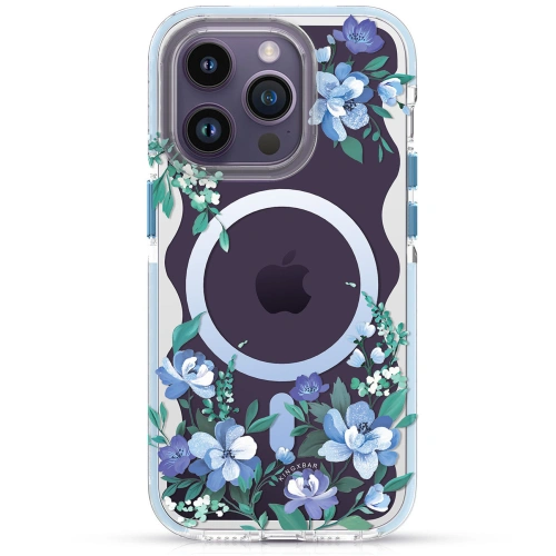 Etui Kingxbar Flora MagSafe Apple iPhone 14 orchid