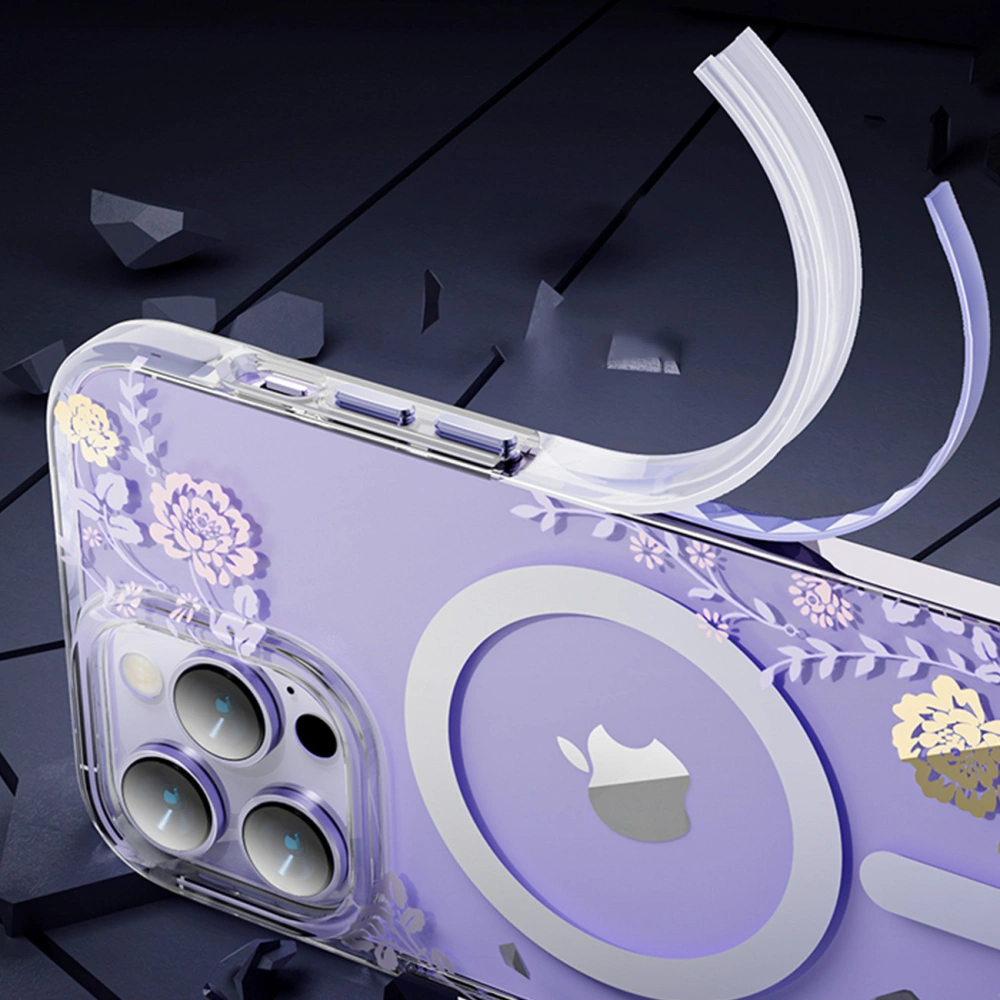 Wholesale Kingxbar Flora MagSafe Apple iPhone 14 orchid - KGX551 - {ean13} - Hurt