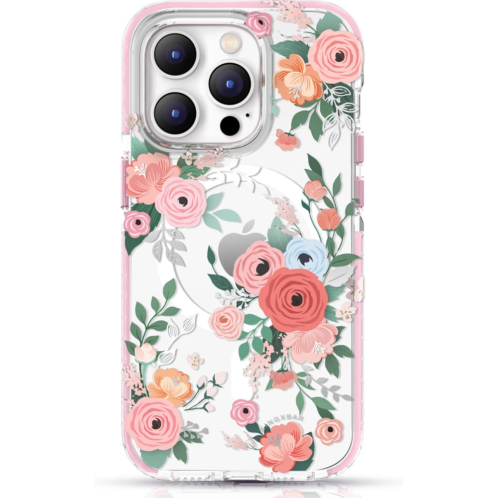 Hurtownia GSM - Etui Kingxbar Flora MagSafe Apple iPhone 14 Pro růžové - KGX553 - {ean13} - Hurt