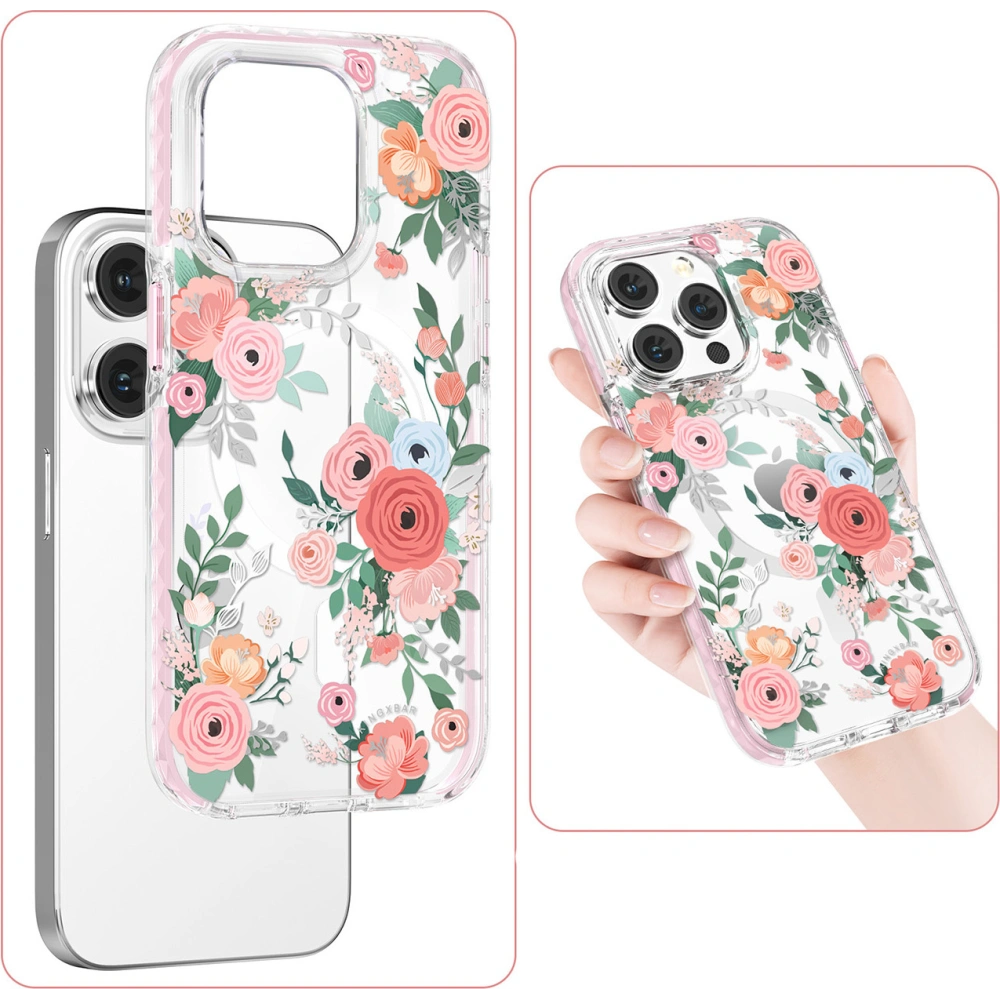 Hurtownia GSM - Etui Kingxbar Flora MagSafe Apple iPhone 14 Pro růžové - KGX553 - {ean13} - Hurt