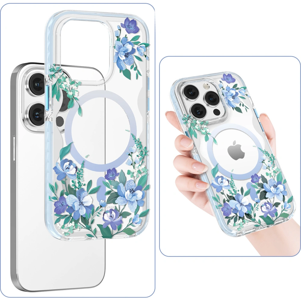 Hurtownia GSM - Etui Kingxbar Flora MagSafe Apple iPhone 14 Pro orchidej - KGX554 - {ean13} - Hurt