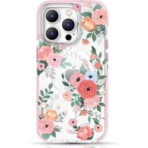Hurtownia GSM - Etui Kingxbar Flora MagSafe Apple iPhone 14 Plus / 15 Plus rose - KGX556 - {ean13} - Hurt
