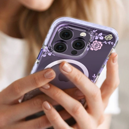 Etui Kingxbar Flora MagSafe Apple iPhone 14 Pro Max peony