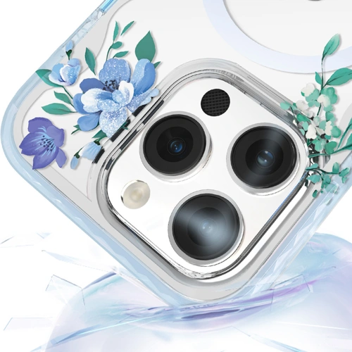 Etui Kingxbar Flora MagSafe Apple iPhone 14 Pro Max orchid