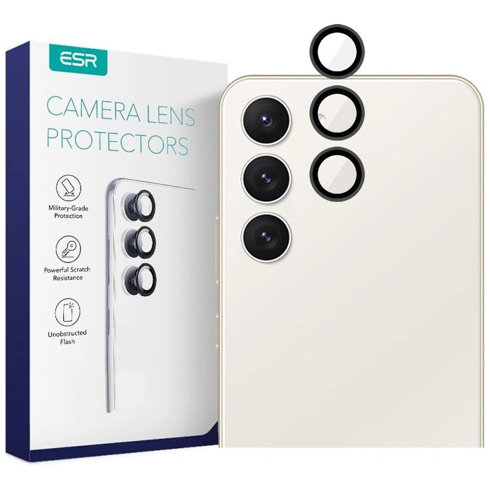 Hurtownia GSM - Sticlă securizată pentru aparat ESR Camera Lens Samsung Galaxy S23/S23+ Plus Negru - ESR642 - {ean13} - Hurt