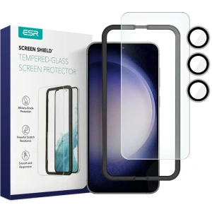 Gehärtetes Glas + für Kameralinsen ESR Schutzset Samsung Galaxy S23+ Plus Klar [2+2 PACK]
