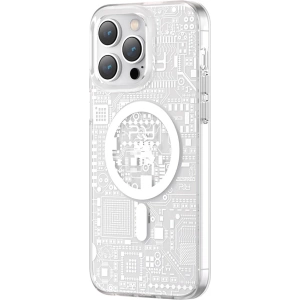 Etui Kingxbar PQY Geek MagSafe Apple iPhone 14 ezüst