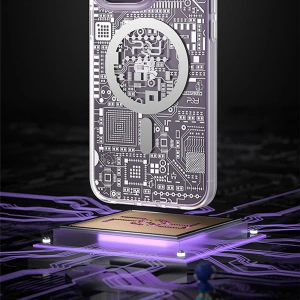 Etui Kingxbar PQY Geek MagSafe Apple iPhone 14 ezüst