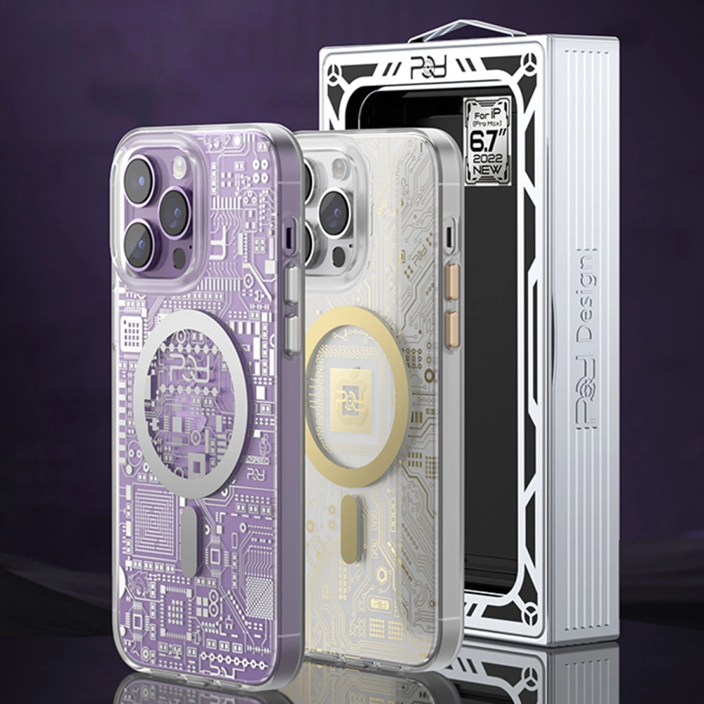 Hurtownia GSM - Etui Kingxbar PQY Geek MagSafe Apple iPhone 14 ezüst - KGX586 - {ean13} - Hurt
