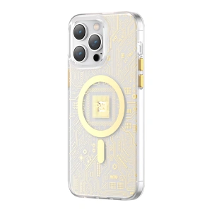 Hurtownia GSM - Etui Kingxbar PQY Geek MagSafe Apple iPhone 14 Plus / 15 Plus zlaté - KGX589 - {ean13} - Hurt