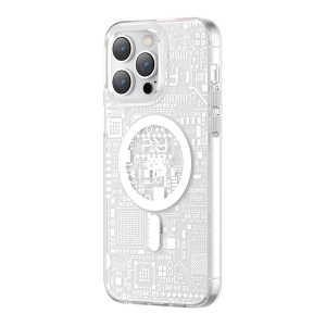 Hurtownia GSM - Etui Kingxbar PQY Geek MagSafe Apple iPhone 14 Plus / 15 Plus stříbrné - KGX590 - {ean13} - Hurt