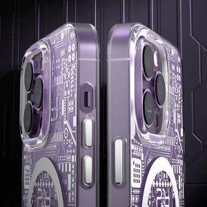 Hurtownia GSM - Etui Kingxbar PQY Geek MagSafe Apple iPhone 14 Pro Max stříbrné - KGX592 - {ean13} - Hurt