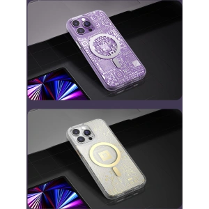 Hurtownia GSM - Etui Kingxbar PQY Geek MagSafe Apple iPhone 14 Pro Max stříbrné - KGX592 - {ean13} - Hurt