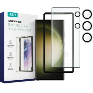 Zesílené sklo + na objektivy fotoaparátu ESR Protector Set Samsung Galaxy S23 Ultra Clear [2+2 PACK]
