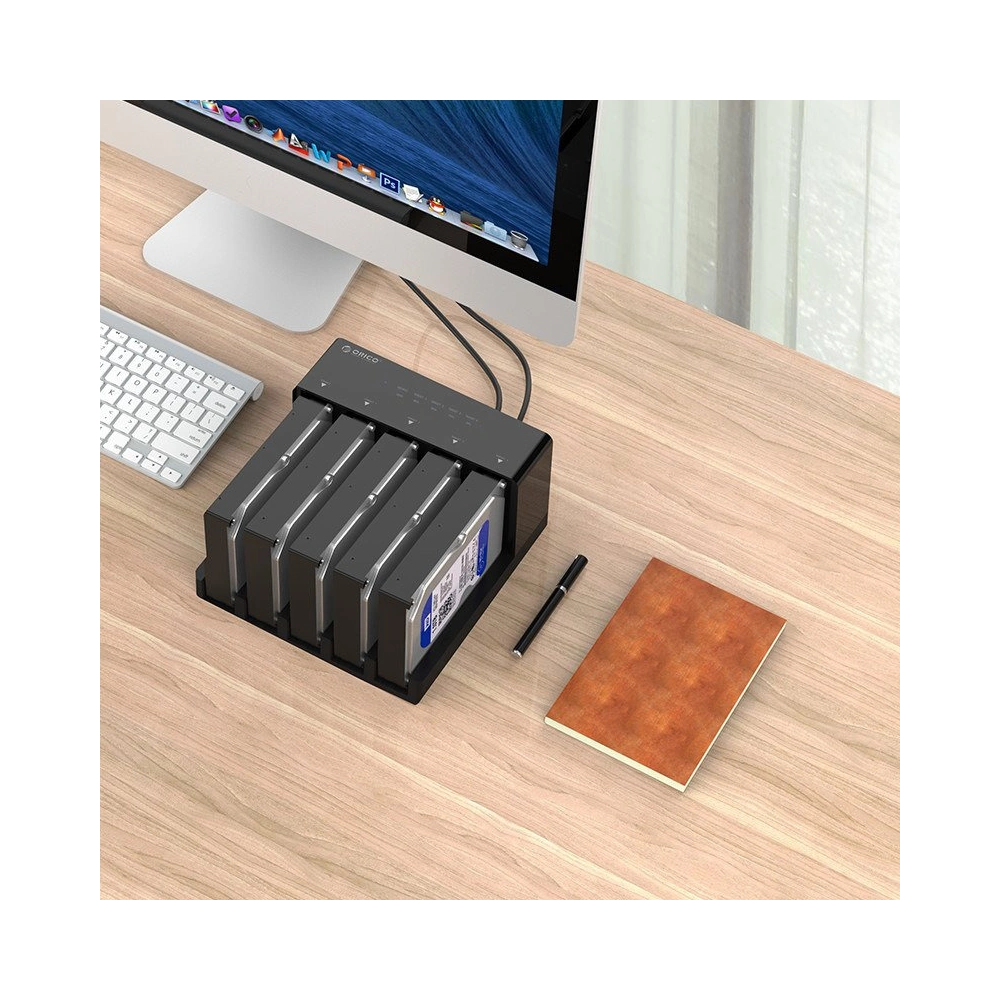 Wholesale Docking station with duplicator Orico 5x SATA 2,5/3,5 inch - ORC4 - {ean13} - Hurt