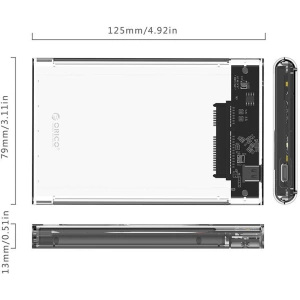 Hurtownia GSM - Obal externího disku Orico HDD 2,5 palce + kabel USB-C 3.1 Gen2 - ORC8 - {ean13} - Hurt